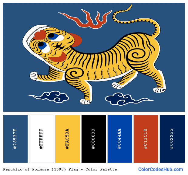 Republic of Formosa (1895) flag color palette
