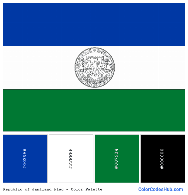 Republic of Jamtland flag color palette