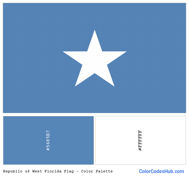 Republic of West Florida flag color palette