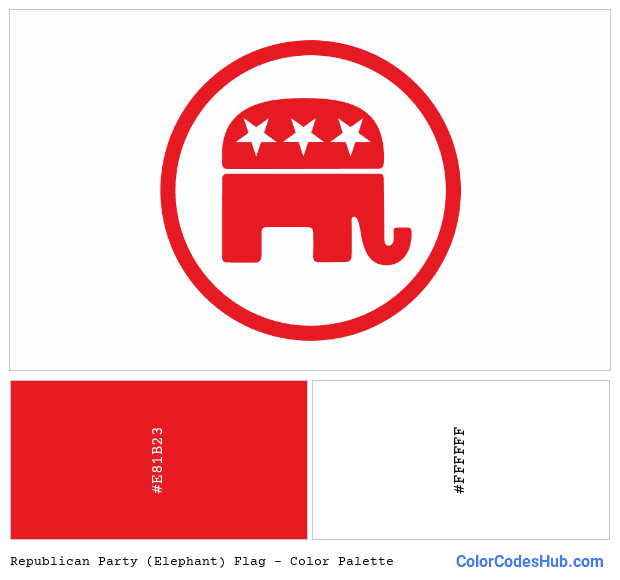 Republican Party (Elephant) flag color palette