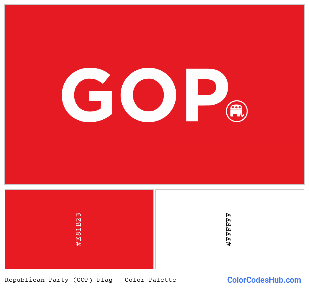 Republican Party (GOP) flag color palette