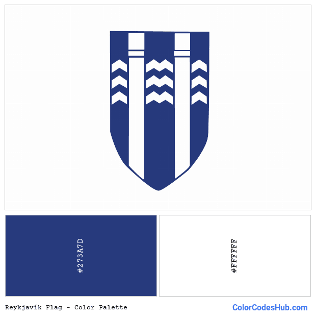 Reykjavík flag color palette