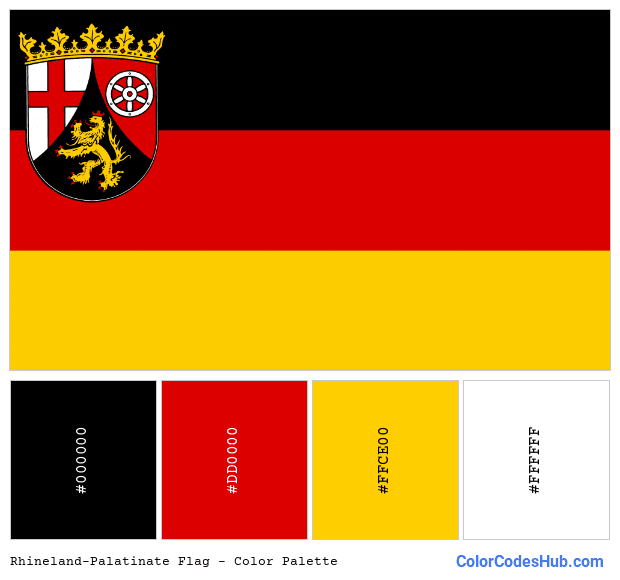 Rhineland-Palatinate flag color palette