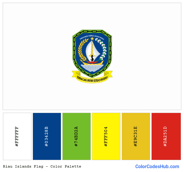 Riau Islands flag color palette
