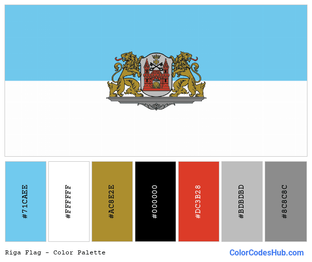 Riga flag color palette