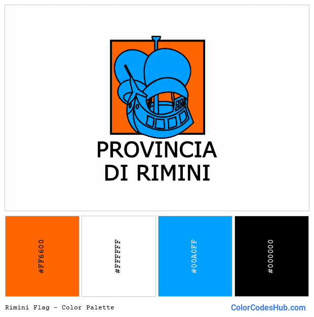 Rimini flag color palette