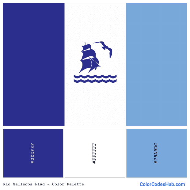 Río Gallegos flag color palette