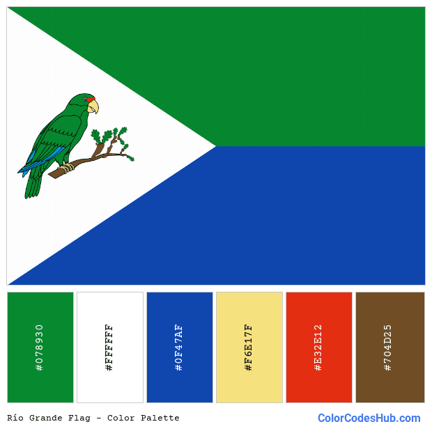 Río Grande flag color palette