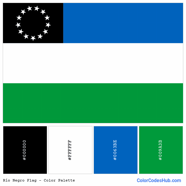 Río Negro flag color palette