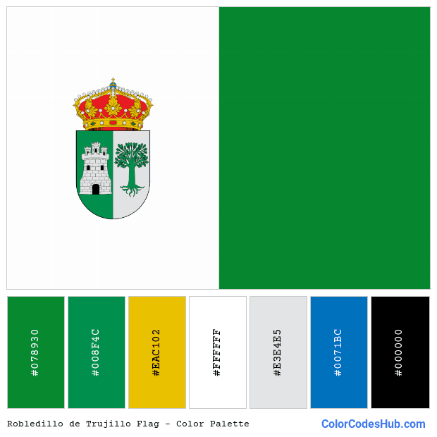 Robledillo de Trujillo flag color palette