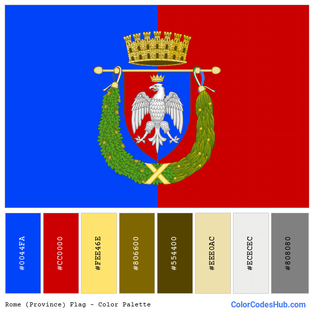 Rome (Province) flag color palette