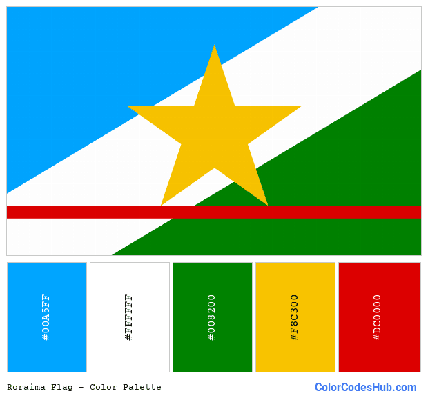 Roraima flag color palette