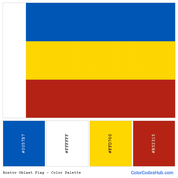 Rostov Oblast flag color palette