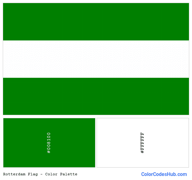 Rotterdam flag color palette