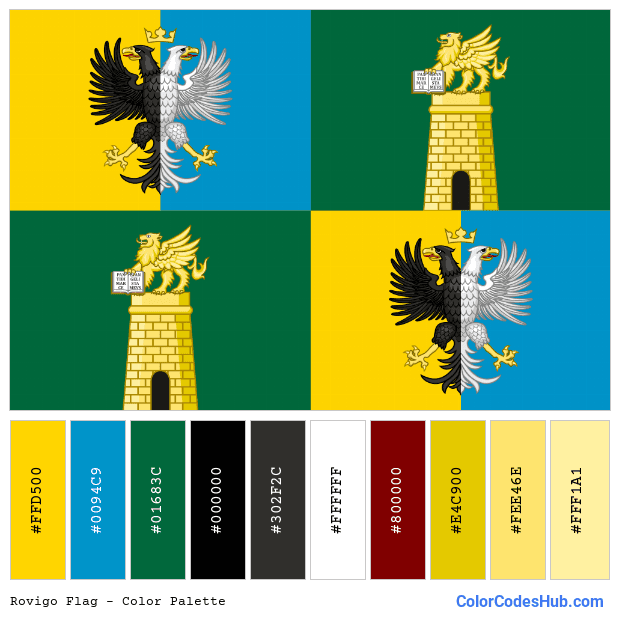 Rovigo flag color palette
