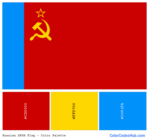 Russian SFSR flag color palette