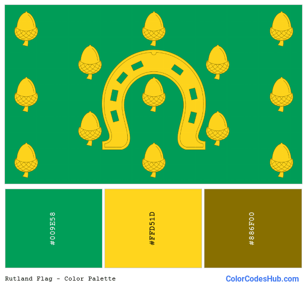 Rutland flag color palette