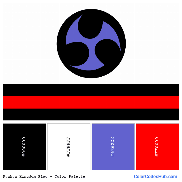 Ryukyu Kingdom flag color palette