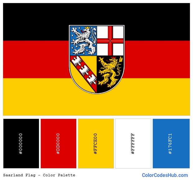 Saarland flag color palette
