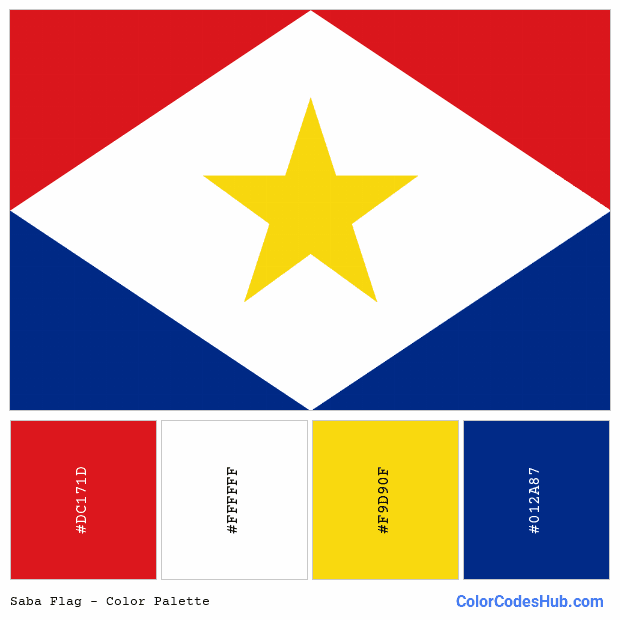 Saba flag color palette