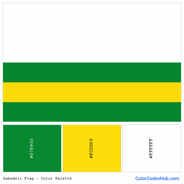 Sabadell flag color palette