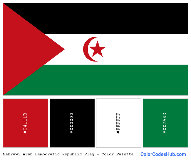 Sahrawi Arab Democratic Republic flag color palette