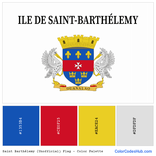 Saint Barthélemy (Unofficial) flag color palette