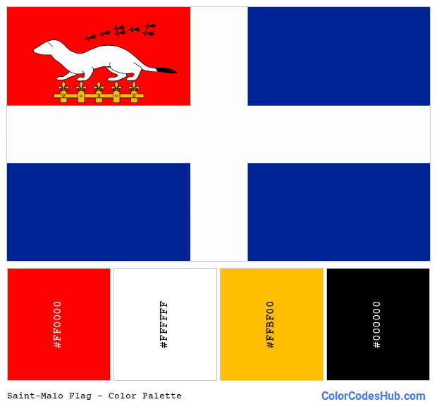 Saint-Malo flag color palette