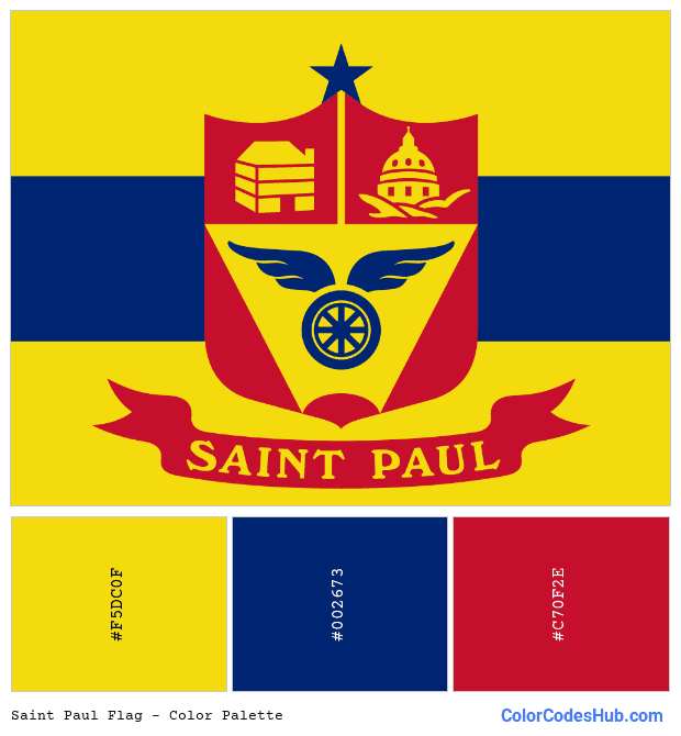 Saint Paul flag color palette