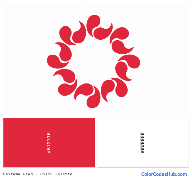 Saitama flag color palette