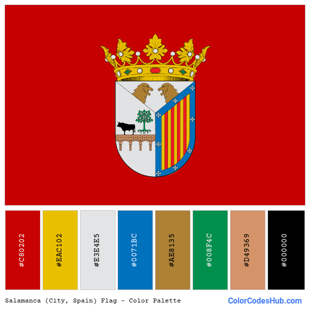 Salamanca (City, Spain) flag color palette