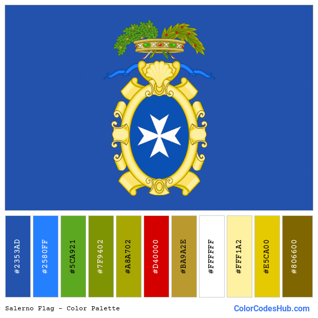 Salerno flag color palette