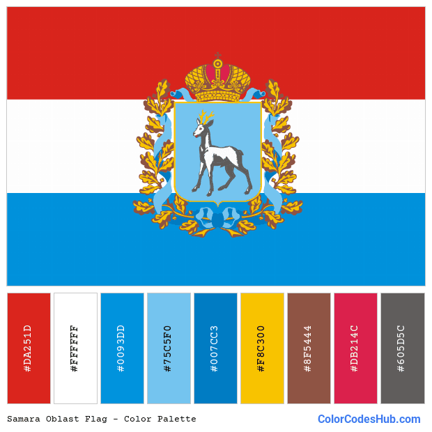 Samara Oblast flag color palette