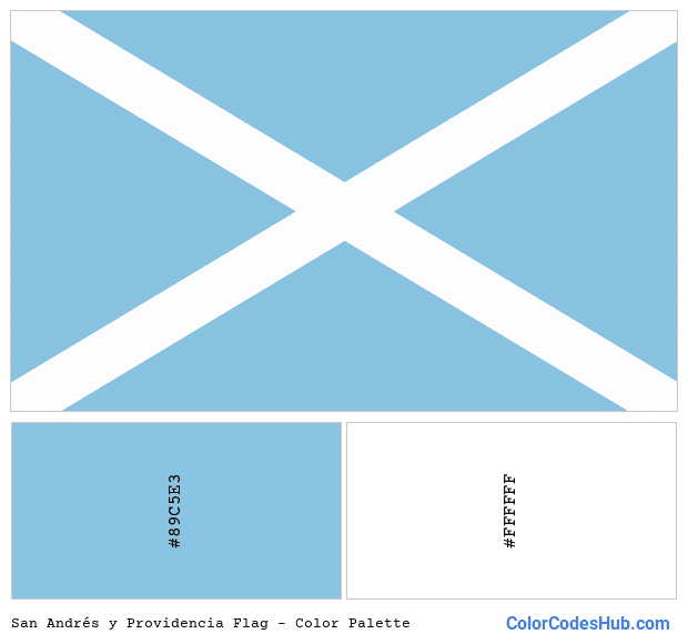 San Andrés y Providencia flag color palette