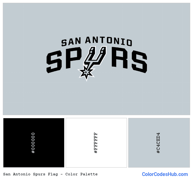San Antonio Spurs flag color palette