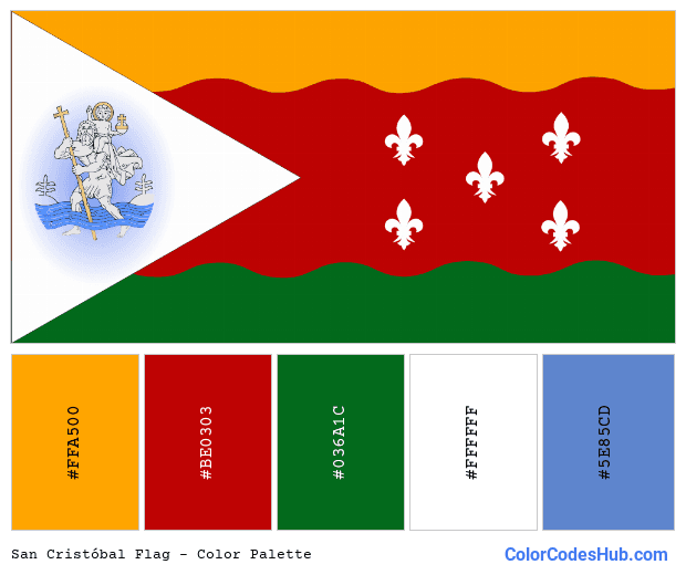 San Cristóbal flag color palette