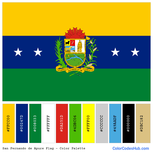San Fernando de Apure flag color palette