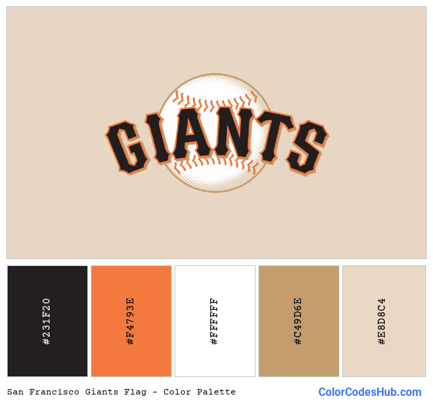San Francisco Giants flag color palette
