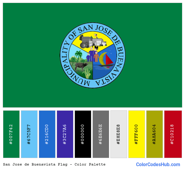 San Jose de Buenavista flag color palette
