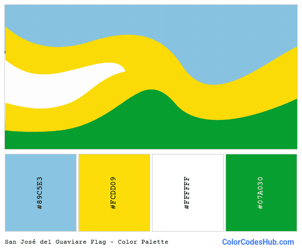 San José del Guaviare flag color palette