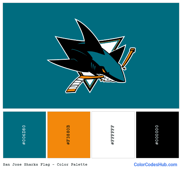 San Jose Sharks flag color palette