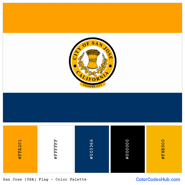 San Jose (USA) flag color palette