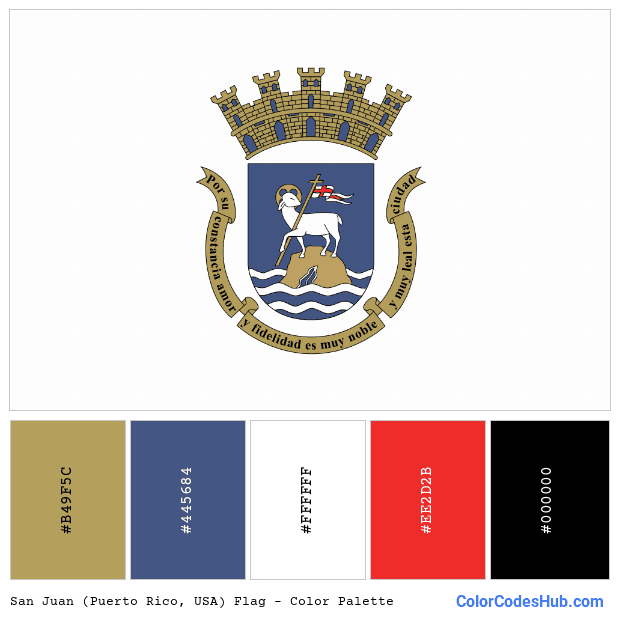 San Juan (Puerto Rico, USA) flag color palette
