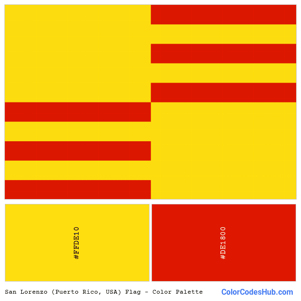 San Lorenzo (Puerto Rico, USA) flag color palette