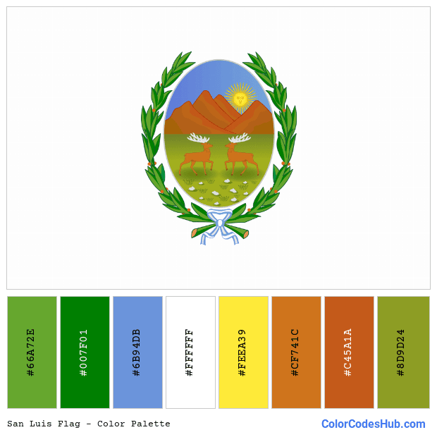 San Luis flag color palette