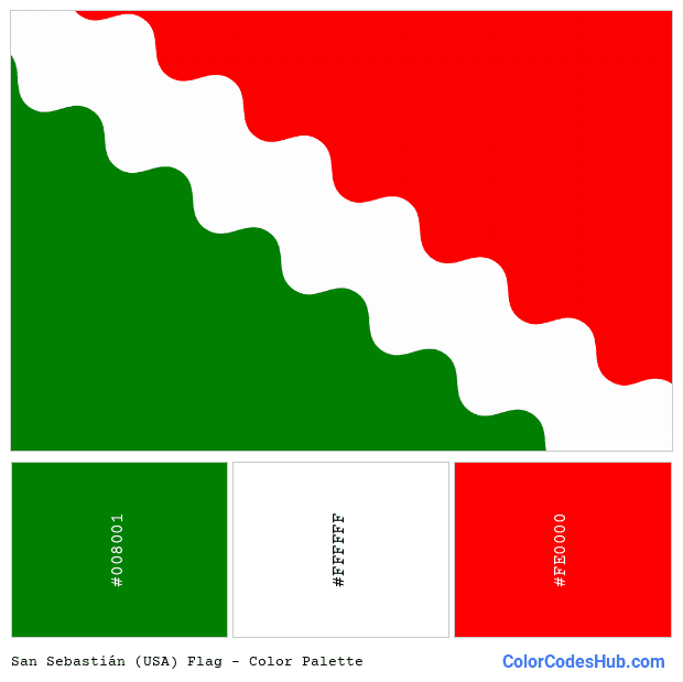 San Sebastián (USA) flag color palette
