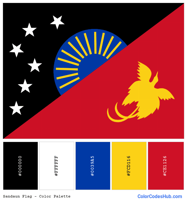 Sandaun flag color palette