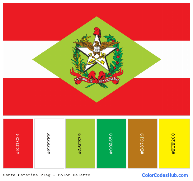 Santa Catarina flag color palette
