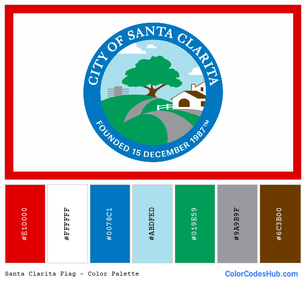 Santa Clarita flag color palette