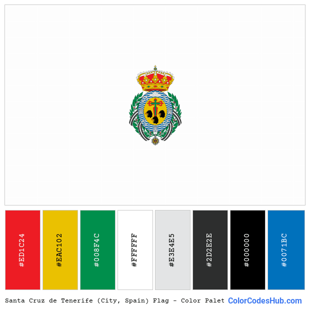 Santa Cruz de Tenerife (City, Spain) flag color palette